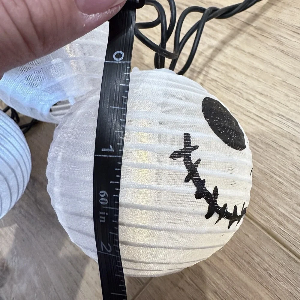 Jack Skellinton Halloween‎ 10 Indoor Outdoor White Spooky Pumpkin Lantern Lights